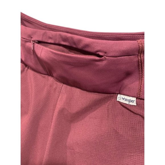 XS Wrangler All Terrain Gear Women's Shorts Pull On Pockets Merlot New - Picture 11 of 14